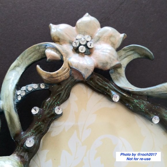 Hummingbird Enamel and Crystal Photo Frame - Picture 5 of 7